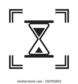 Hourglass  icon. Flat design.