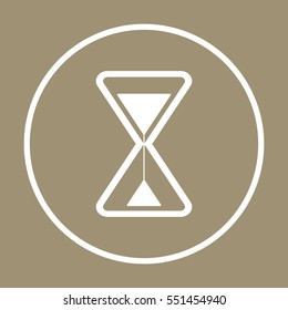 Hourglass  icon. Flat design.