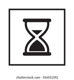 Hourglass Icon.  Flat design.