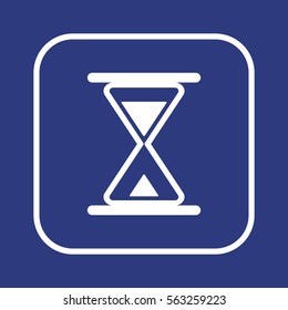 Hourglass  icon. Flat design.