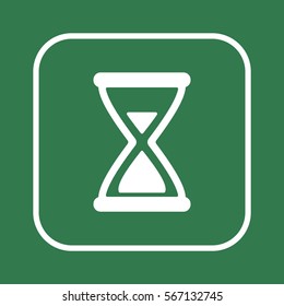 Hourglass Icon.  Flat design.