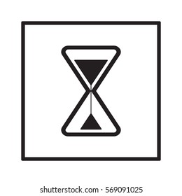 Hourglass  icon. Flat design.