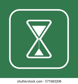 Hourglass  icon. Flat design.