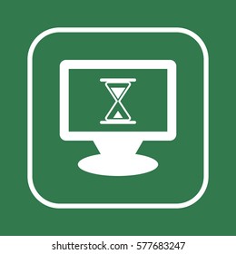 Hourglass  icon. Flat design.