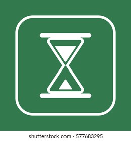 Hourglass  icon. Flat design.