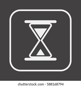 Hourglass  icon. Flat design.
