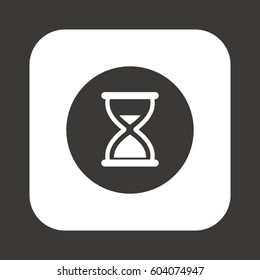 Hourglass Icon.  Flat design.