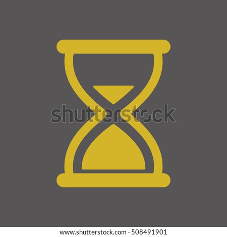 Hourglass Icon.  Flat design.