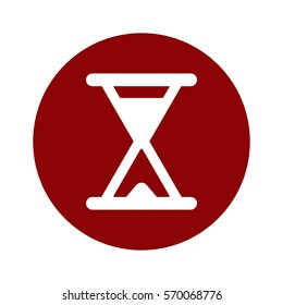 Hourglass Icon, flat design style