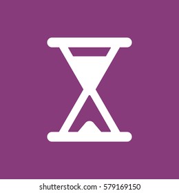 Hourglass Icon, flat design style