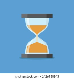 Hourglass icon flat design vector illustration