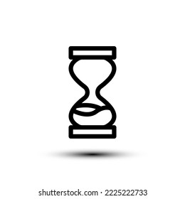 Icono de cristal de arena. ilustración vectorial de diseño plano para web y móvil