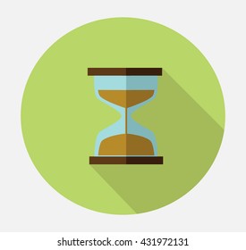 Hourglass icon flat design vector 