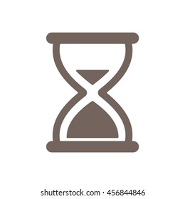 Hourglass Icon. Flat design.  Vector illustration.