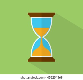 Hourglass Icon flat design.Vector illustration