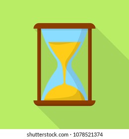 Hourglass icon. Flat illustration of hourglass vector icon for web