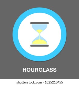 hourglass icon. flat illustration of hourglass vector icon for web