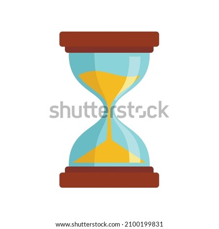 Hourglass icon. Flat illustration of hourglass vector icon isolated on white background