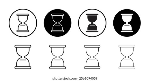 Hourglass icon Flat line symbol