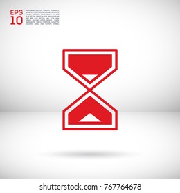 hourglass icon flat line vector icon