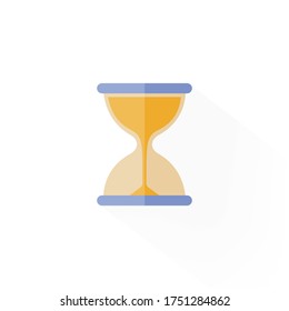 Hourglass icon flat on isolated white background. Eps 10 vector