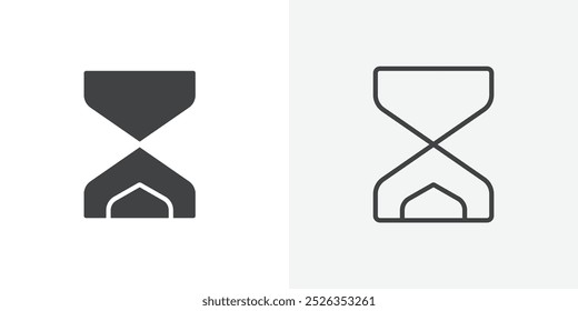 Sanduhrsymbol flach und einfaches Set-Design