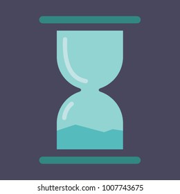 hourglass, icon in a flat style