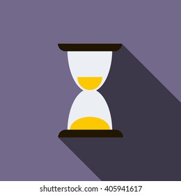 Hourglass icon, flat style 