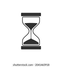 Hourglass-Symbol im flachen Stil einzeln auf weißem Hintergrund. Business- und Zeitmanagement-Konzept. Sandglas- oder Sanduhrzeichen. Vektorgrafik. EPS10.