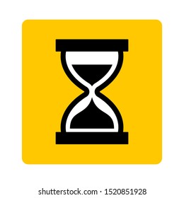 hourglass icon in flat style isolated. Vector Symbol illustration.