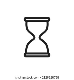 Hourglass Icon. Hourglass flat style isolated on a white background - stock vector.