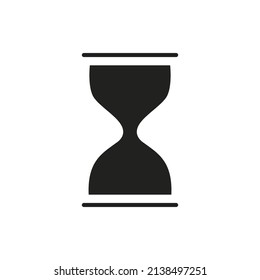 Hourglass Icon. Hourglass flat style isolated on a white background - stock vector.