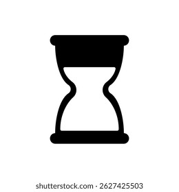 hourglass icon, flat style pictogram icon for ui or ux mobile app, vector illustration logo symbol design, isolated on white