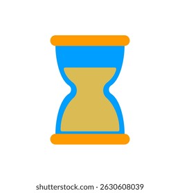 hourglass icon, flat style pictogram icon for ui or ux mobile app, vector illustration logo symbol design, isolated on white