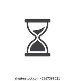 Hourglass icon in flat style. Sandglass vector illustration on isolated background. Sand clock sign business concept.