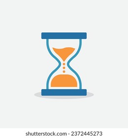 Hourglass icon in flat style. Sandglass vector illustration on isolated background. Sand clock sign business concept.