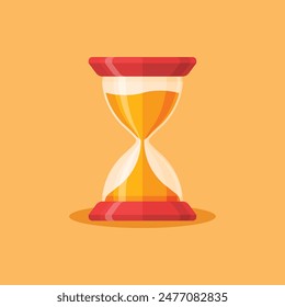 Hourglass icon in flat style. Sandglass vector illustration on isolated background. Sand clock sign business concept.