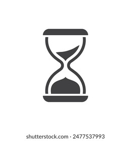 Hourglass icon in flat style. Sandglass vector illustration on isolated background. Sand clock sign business concept.