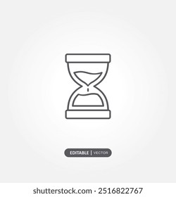 Hourglass icon in flat style. Sandglass vector illustration on isolated background. Sand clock sign business concept.