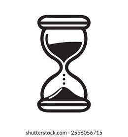 Hourglass icon in flat style. Sandglass vector illustration on isolated background.