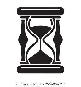 Hourglass icon in flat style. Sandglass vector illustration on isolated background.