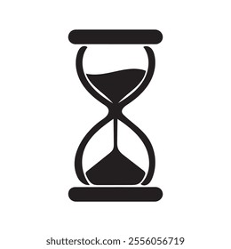 Hourglass icon in flat style. Sandglass vector illustration on isolated background.