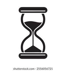 Hourglass icon in flat style. Sandglass vector illustration on isolated background.