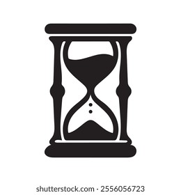 Hourglass icon in flat style. Sandglass vector illustration on isolated background.