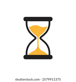 Hourglass icon in flat style. Sandglass vector illustration on isolated background. Sand clock sign business concept.