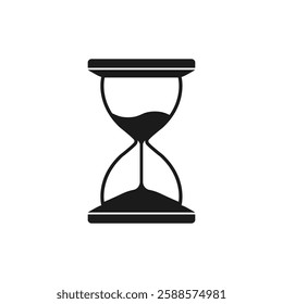 Hourglass icon in flat style. Sandglass vector illustration on isolated background. Sand clock sign business concept.