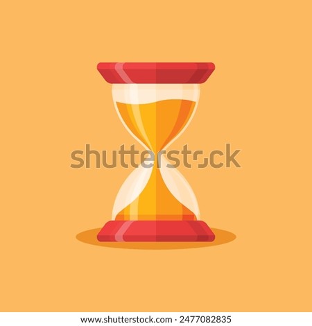 Hourglass icon in flat style. Sandglass vector illustration on isolated background. Sand clock sign business concept.