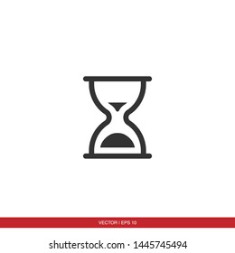 Hourglass Icon Flat Vector Illustration