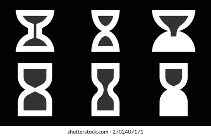 Sanduhrsymbol, flache Vektorgrafik