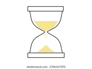 Sanduhrsymbol, flache Vektorgrafik.